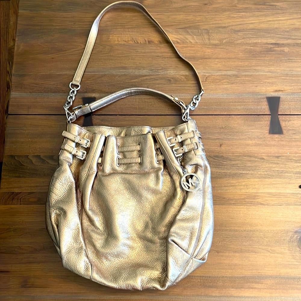 MICHAEL Michael Kors Lg Edie Metallic Satchel